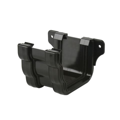 Brett Martin uPVC Prostyle Ogee Guttering Union Bracket - 106mm - Black