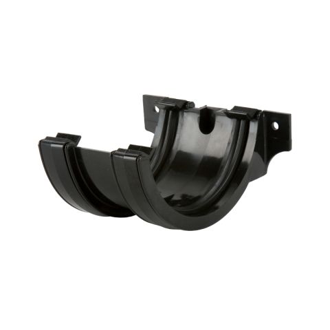 Brett Martin uPVC Roundstyle Guttering Union Bracket - 112mm - Black