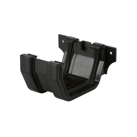 Brett Martin uPVC Squarestyle Guttering Union Bracket - 114mm - Black