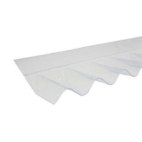 MegaSheet Corrugated PVC Wall Flashing - 950mm x 150mm x 0.8mm (Clear)