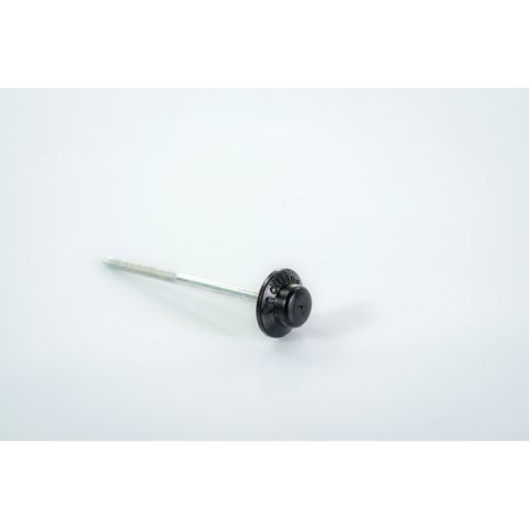 Onduline Capped Fixing Nails - 65mm x 18mm x 3.4mm - Black (Bag of 100) Onduline Capped Fixing Nails - 65mm x 18mm x 3.4mm - Black (Bag of 100)