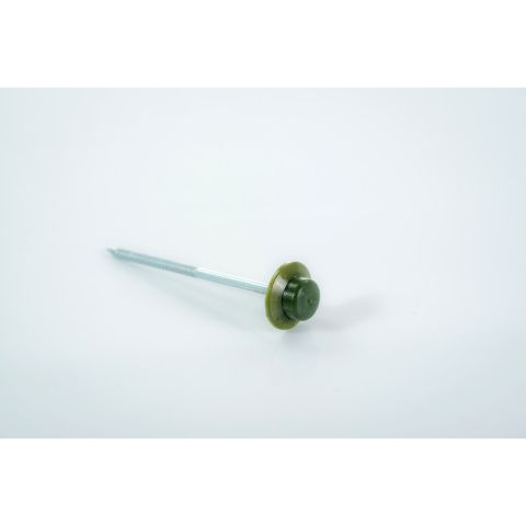 Onduline Capped Fixing Nails - 65mm x 18mm x 3.4mm - Green (Bag of 100)