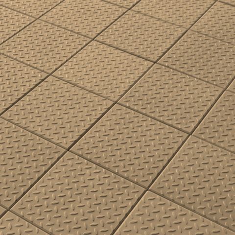 Castle Composites - Castile Checkerplate GRC Promenade Tiles - 297mm x 297mm x 12mm