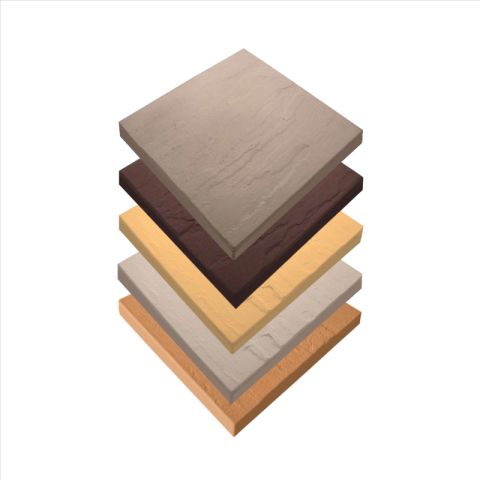 Castle Composites - CastlePave GRC Riven Concrete Promenade Slabs - 294mm x 294mm x 22mm