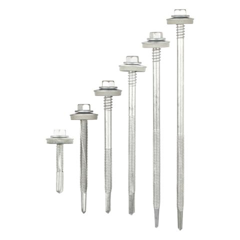 Metal Sheet to Heavy Steel Section TEK Screws (25mm - 150mm) - 100 Pack