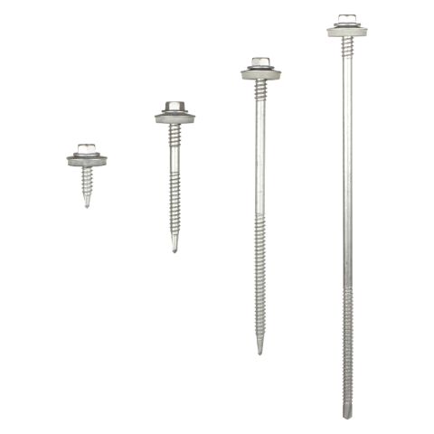 Metal Sheet to Light Steel Section TEK Screws (25mm - 190mm) - 100 Pack