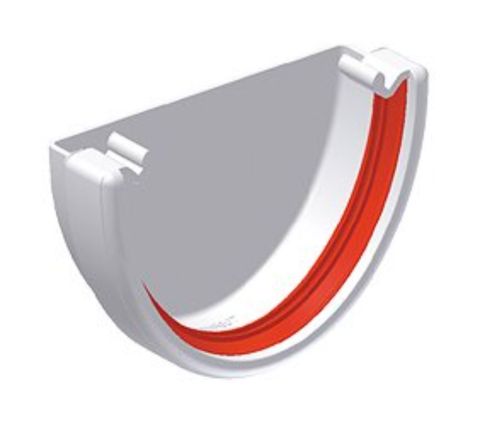 Freeflow 116mm Deep Half Round Gutter External Stop End