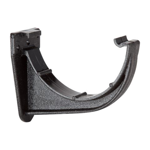 Aquaflow UPVC Cast Iron Effect Half Round Guttering Fascia Bracket - Black (112mm x 51mm) Aquaflow UPVC Cast Iron Effect Half Round Guttering Fascia Bracket - Black (112mm x 51mm)