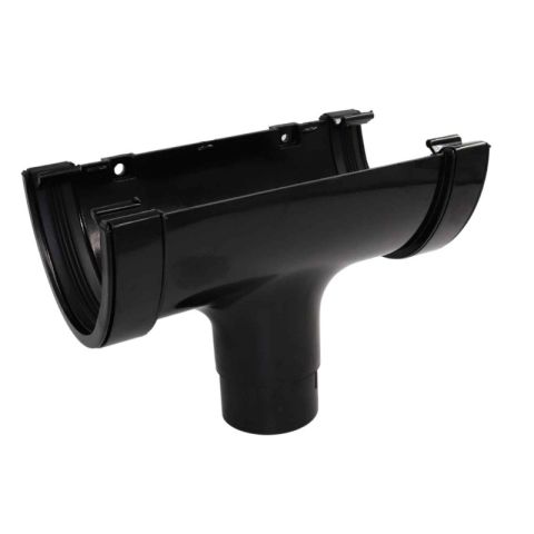 Aquaflow UPVC Universal XL Half Round Guttering Running Outlet - 114mm x 71.5mm