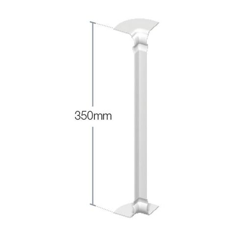 Ogee UPVC Fascia & Capping Board 90° Internal Corner Trim - Smooth White (350mm)
