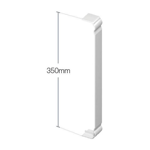 Ogee UPVC Fascia & Capping Board Joint Trim - Smooth White (350mm)