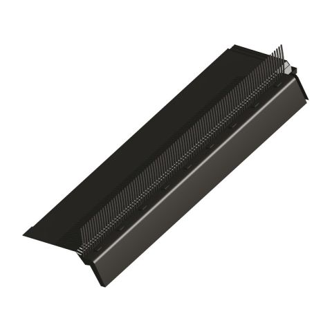 Polypropylene 3-in-1 Over-Fascia Vent with Comb - Black (1000mm x 20mm x 10mm)