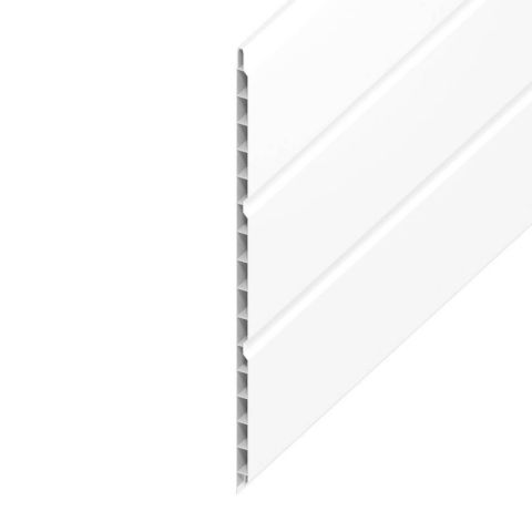Recycled UPVC Hollow Soffit Board - Smooth White (5000mm x 100mm x 9mm) Recycled UPVC Hollow Soffit Board - Smooth White (5000mm x 100mm x 9mm)