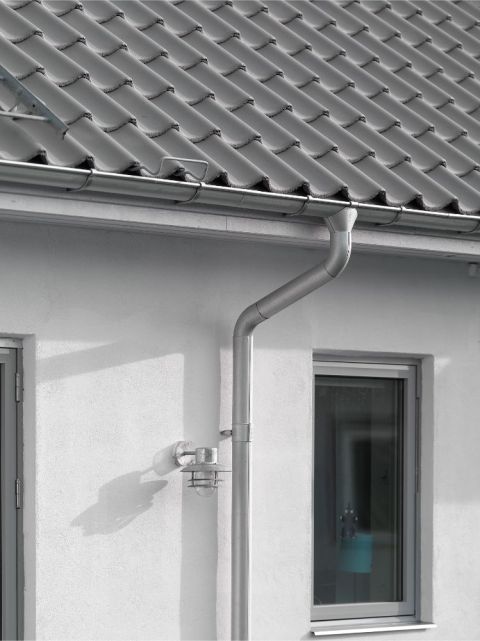 Lindab Steel Guttering - Half Round Gutter - Magestic Galvanised