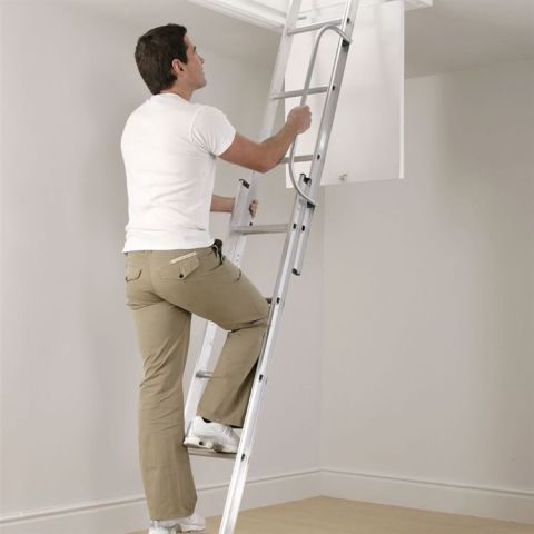 Manthorpe 2 Section Aluminium Loft  Ladder - 2600mm