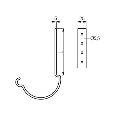 Lindab Steel Guttering - 150mm Rafter Bracket