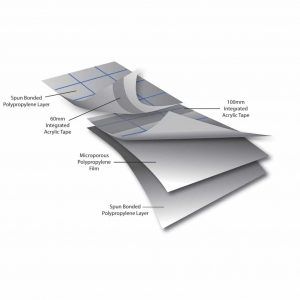 Easy-trim Master Integratet - Lightweight Felt Breather Membrane with Acrylic Taping - 99gsm
