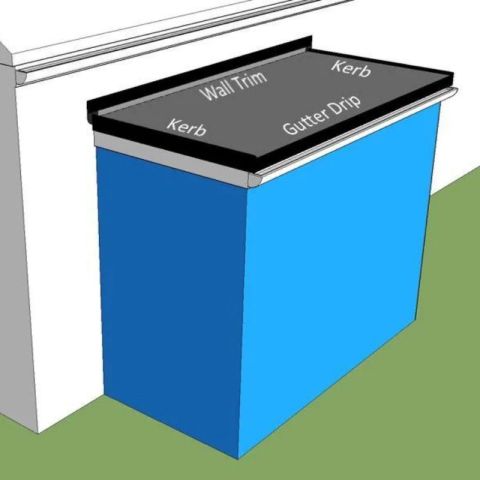 Classic Bond - EPDM Rubber Porch Roof Kit with Trims
