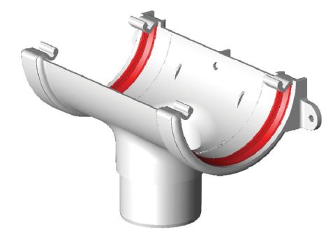 Freeflow 112mm Half Round Gutter Running Outlet