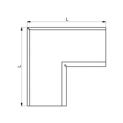 Lindab Steel Guttering - Internal Welded Gutter Angle - Magestic Galvanised