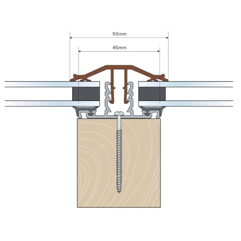 Solstice 10-25mm Snap Down Glazing Bar Solstice 10-25mm Snap Down Glazing Bar