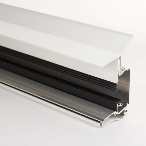 Poly X Aluminium Glazing Bar Wallplate - White (16-35mm)