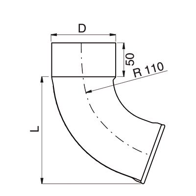 Lindab Steel Guttering - Drain Shoe Pipe
