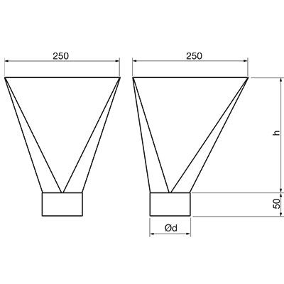 Lindab Steel Guttering - Large Water Hopper
