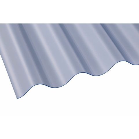 Vistalux 1.1mm PVC Corrugated Sheet - ASB 3in Heavy Duty - Clear