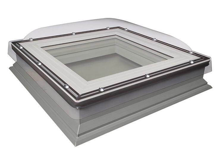 Fakro Flat Roof Window - Domed and Manually Opening - Laminated Double Glazing [DMC-C P2]