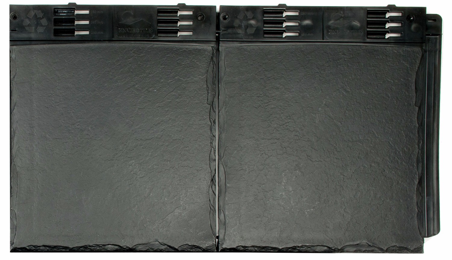 Envirotile - Double Plastic Slate Tile - Slate Grey (Pack of 10)