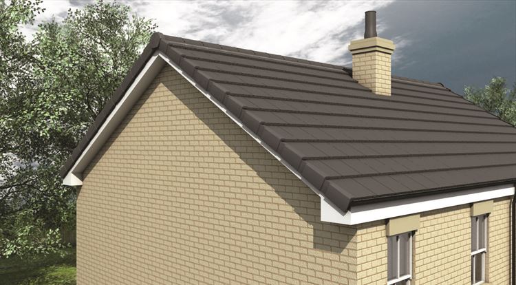 Timloc Dry Fix Verge for Profiled Tiles - Angled Ridge Cap with Screws - 270 x 65 x 220mm