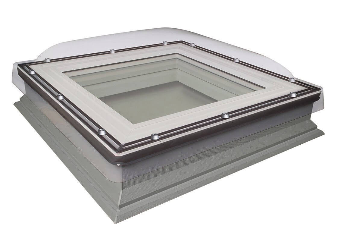 Fakro Flat Roof Window - DXC-C P4 - Non-Opening Domed Flat Roof Window - Secure Double Glazing