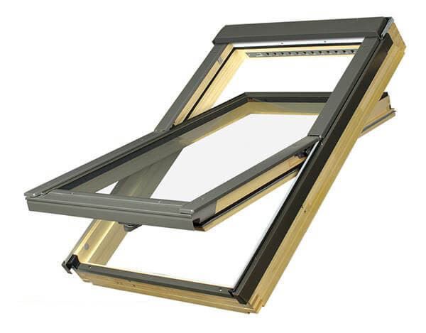 Fakro Thermo Centre Pivot Pitched Roof Window with Flashing and Insulation Collar