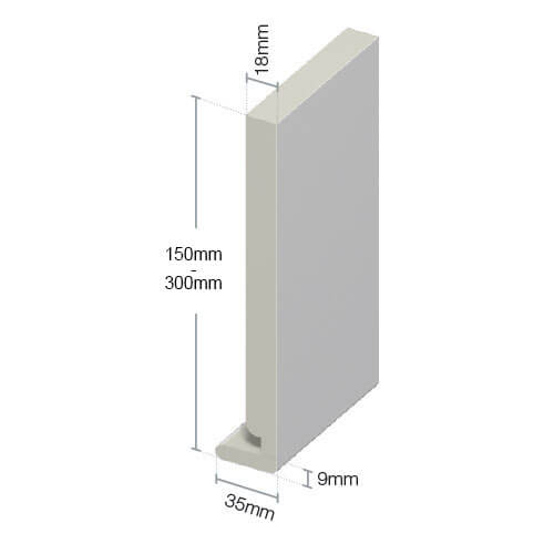 UPVC Plain Fascia Board Sizing