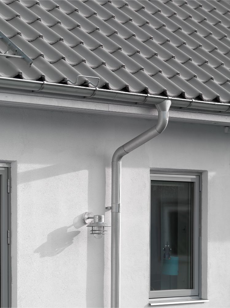 Lindab Steel Guttering - Half Round Gutter - Magestic Galvanised