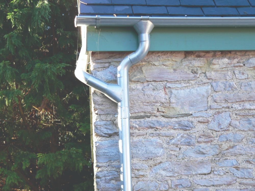 Lindab Steel Guttering - Pipe Branch - Magestic Galvanised
