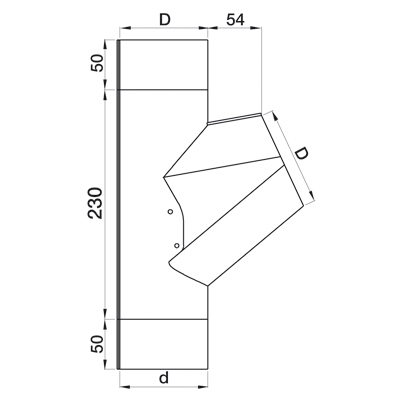 Lindab Steel Guttering - Pipe Branch - Magestic Galvanised