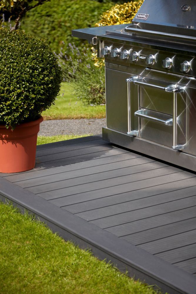 Composite Prime HD Deck Bullnose Composite Decking Boards 22.5mm x