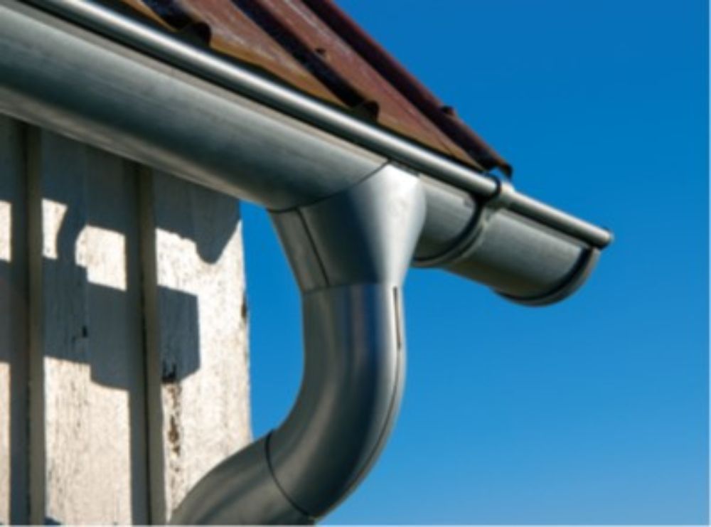 Lindab Steel Guttering - Gutter Outlet - Magestic Galvanised