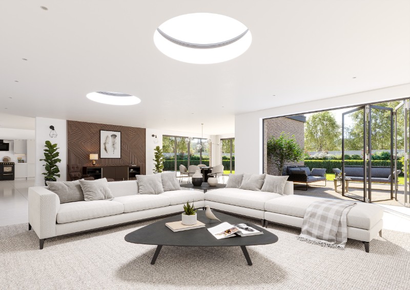 Brett Martin Circular Glass Fixed Clear Double Glazed Flat Rooflight