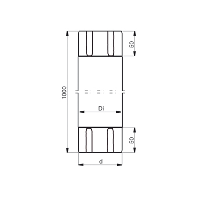 Lindab Steel Guttering - Intermediate Pipe