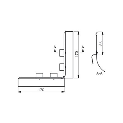 Lindab Steel Guttering - Corner Overflow Protector