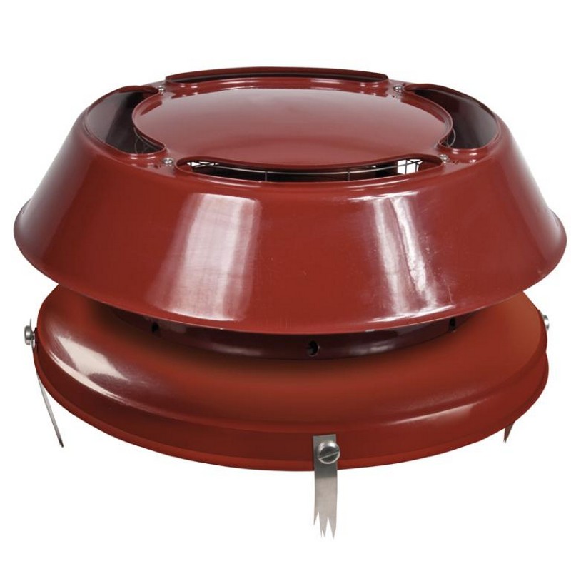 Flat Oversize Chimney Cowl Pot Adapter - 390mm