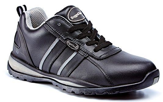 Rugged Terrain - Sport Safety Trainers (S1P) - Black Leather