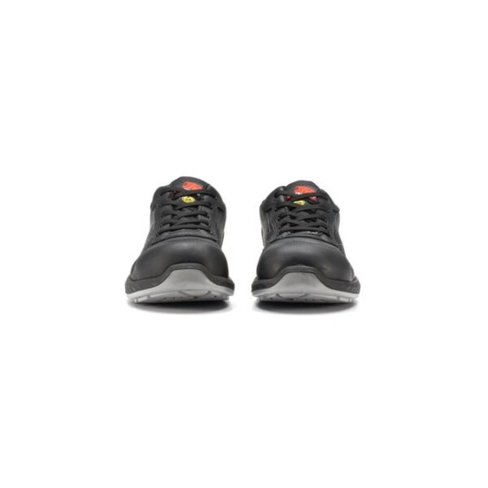Rugged Terrain - Full Grain Super Grip Safety Trainers (S3 SRC) - Black Leather