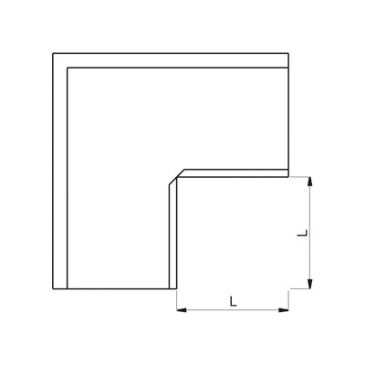Lindab Steel Guttering - External Welded Gutter Angle