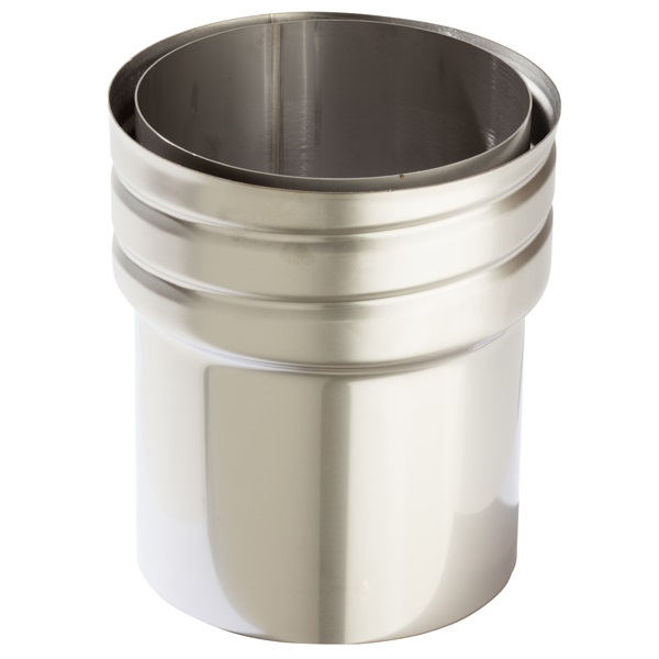 Flexiwall Flue Liner to Stove Pipe Adaptor - 316 Grade Stainless Steel - 125mm to 150mm