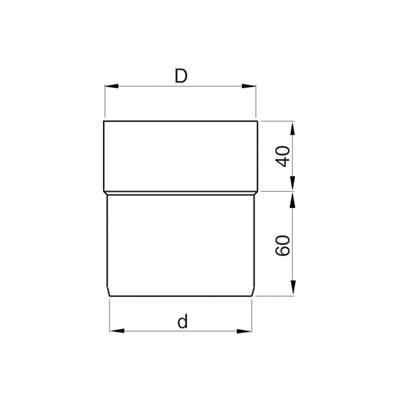 Lindab Steel Guttering - Pipe Connector