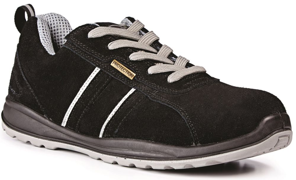 Rugged Terrain - Sport Safety Trainers (SB SRC) - Black/Grey Suede